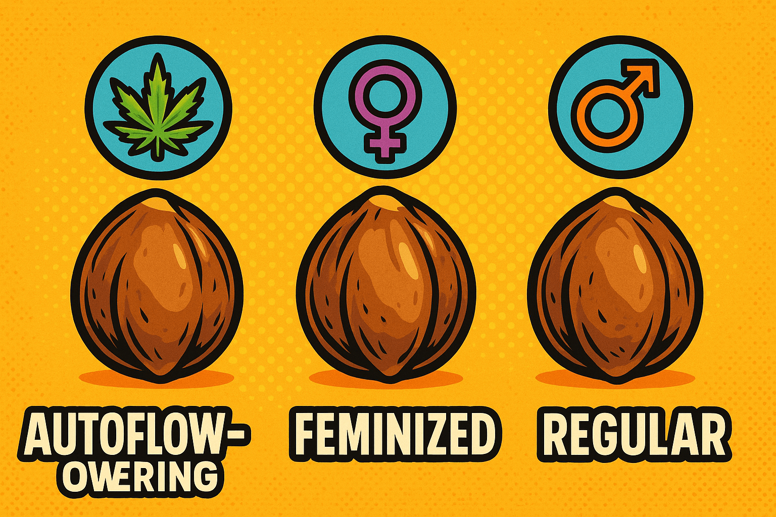 Cannabis-Samen im Vergleich: Autoflowering, feminisierte und reguläre Sorten