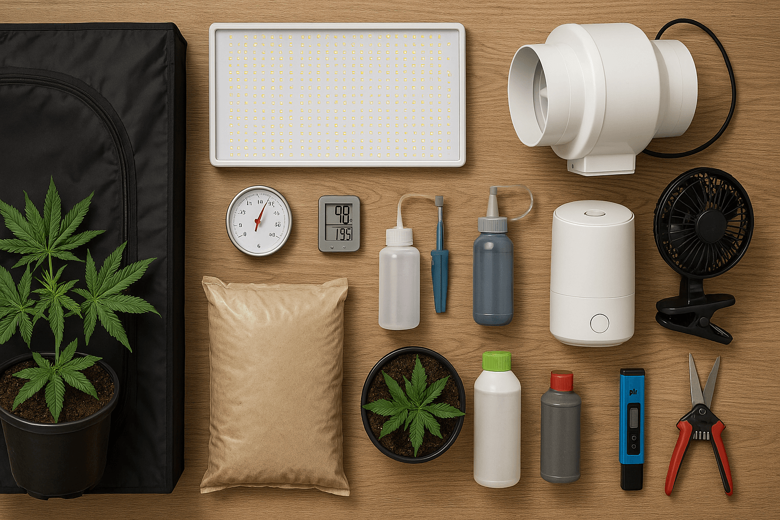 Cannabis Anbau: Wichtige Hardware und Zubehör im Überblick Hardware und Zubehör für den Cannabisanbau – Growbox, Beleuchtung, Belüftung & mehr