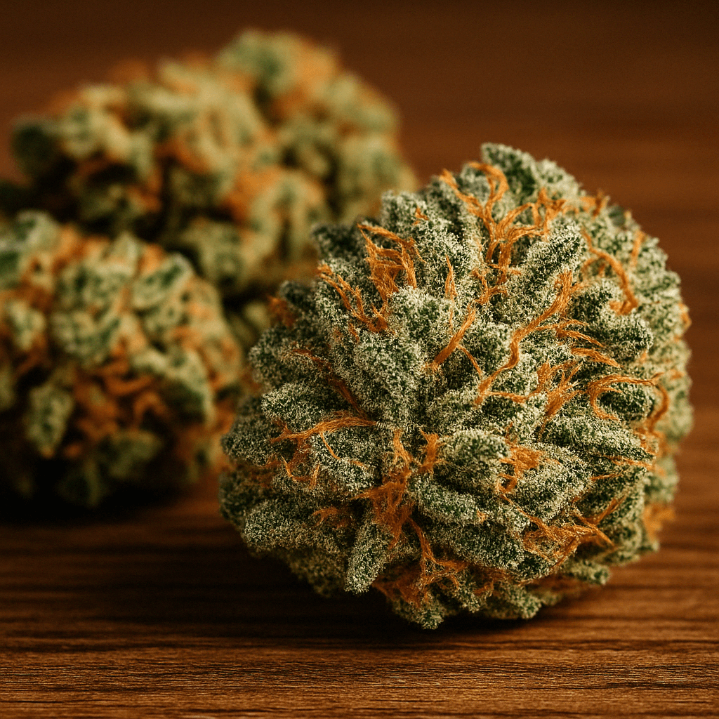Perfekt getrocknete Cannabisblüten – Qualität erkennen und bewahren Nahaufnahme perfekt getrockneter Cannabisblüten mit sichtbaren Trichomen